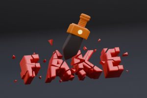 3D visualization of the word 'fake' being shattered by a dagger symbolizing disinformation. — Was macht Go Fish Casino besond